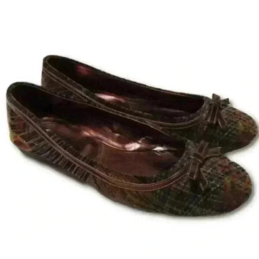 Aldo Womans Flats Sz 38 7.5 Floral Carpet Ballet vintage 90s